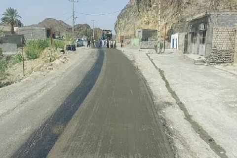 آسفالت راه در جنوب سیستان و بلوچستان