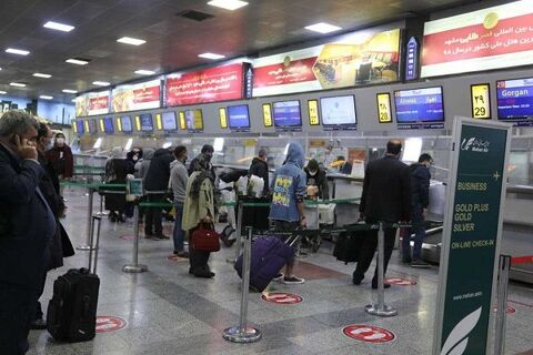 تاکید بر استفاده از ماسک و اجرای فاصله گذاری اجتماعی در ستاد و فرودگاهها فاصله گذار ی اجتماعی فرودگاه ها