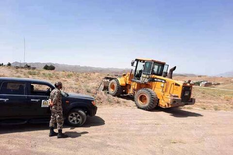 بیش از ۴۵ هزار متر مربع از اراضی ملی در شهرستان کاشمر رفع تصرف شد رفع تصرف اراضي دولتي شهرستان كاشمر