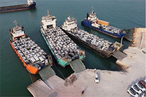 جهش ۳۵۴ درصدی ترانزیت خودرو از بندر شهید باهنر ترانزیت خودرو