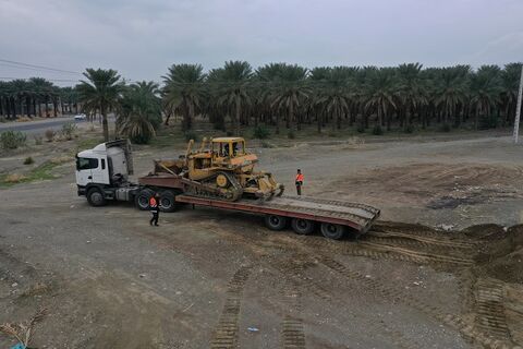 تجهیز و استقرار دستگاههای راهداری در مناطق پر خطر سیلاب جنوب کرمان آمادگی سیلاب جنوب کرمان