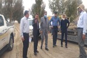 بازدید میدانی معاون وزیر و رئیس سازمان راهداری و حمل و نقل جاده ای از پایانه مرزی میلک و پروژه های در دست اجرا حوزه سیستان