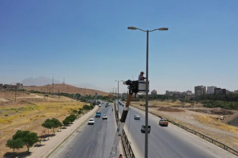 نگهداری ۴۰ کیلومتر از سیستم روشنایی شهرستان نیر سیستم روشنایی