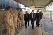 بازدید معاون ساخت و نگهداری راههای روستایی و فرعی سازمان راهداری و حمل ونقل جاده ای به همراه مدیرکل راهداری و حمل ونقل جاده ای سیستان و بلوچستان از پروژه های دردست اجرا پایانه مرزی میرجاوه و زائرسرای آستان قدس رضوی