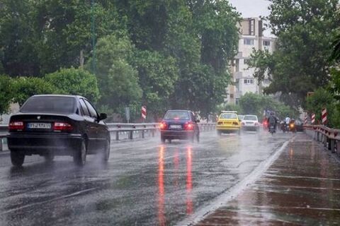 بارش باران در برخی محورهای گلستان و مازندران