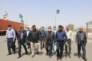 بازدید مدیرکل دفتر ارزیابی و بازرسی و حقوق شهروندان وزارت راه و شهرسازی و هیئت همراه از زیر ساخت های پایانه مرزي میرجاوه و زائرسرای آستان قدس جهت زائرین اربعین حسینی