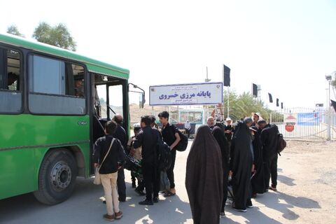 خروج بیش از ۵۵۰۰ زائر از مرز خسروی در روز گذشته پایانه مرزی خسروی