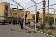 نصب سایه بان - پایانه مرزی خسروی