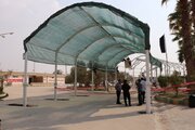 نصب سایه بان - پایانه مرزی خسروی
