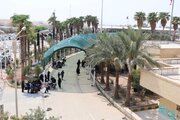 نصب سایه بان - پایانه مرزی خسروی