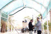 نصب سایه بان - پایانه مرزی خسروی