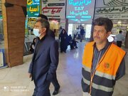 بازدید مهندس زندی فر مدیر کل راهداری و حمل و نقل جاده ای استان البرز  از پایانه شهید کلانتری درراستای نظارت بر روند خدمات رسانی به زائرین اربعین حسنی