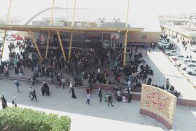 تردد بیش از ۲۲۰ هزار مسافر از پایانههای مرزی خوزستان در طرح نوروزی ۱۴۰۲ 22 شهریور تصویر هوایی شلمچه