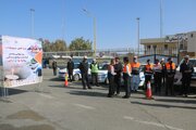 برگزاری رزمایش روز بدون حادثه همزمان با روز جهانی یادمان قربانیان سوانح رانندگی در محورهای مواصلاتی سیستان و بلوچستان با حضور دستگاه‌های امدادی نجات جاده ای