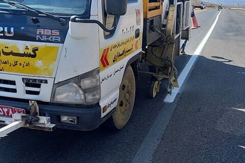 خط کشی بیش از ۱۳۰ کیلومتر از محورهای مواصلاتی شمال استان سمنان خط کشی محورهای شمالی استان سمنان.jpg