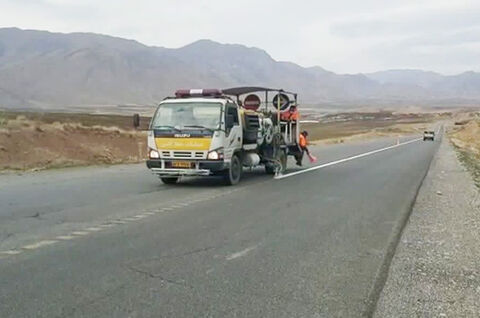 خط کشی محور بیرانشهر-خرم آباد به طول ۷ کیلومتر خط کشی