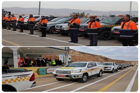 آغاز طرح ترافیکی زمستانی پلیس راه و دستگاههای خدمات رسان در خراسان شمالی  رزمایش