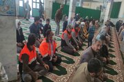 حضور کارکنان راهداری و حمل و نقل جاده ای سیستان و بلوچستان در نماز جمعه شهرستان‌های استان به مناسبت هفته حمل ونقل، رانندگان و راهداری