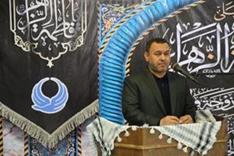 تشییع پیکر مطهر شهید در شرکت هواپیمایی آسمان محمدی بخش