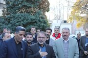 ببینید/ حضور مدیرکل و کارکنان راهداری و حمل و نقل جاده ای لرستان در مراسم تشییع پیکر شهدای گمنام در خرم آباد