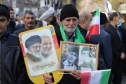 ببینید/ حضور مدیرکل و کارکنان راهداری و حمل و نقل جاده ای لرستان در مراسم تشییع پیکر شهدای گمنام در خرم آباد