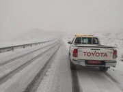 برف روبی و نمک پاشی محورهای شهرستان نطنز