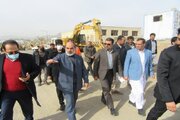 بازدید استاندارسیستان و بلوچستان به همراه مدیرکل راهداری و حمل و نقل جاده ای از کارگاه اورهال و بازسازی ماشین آلات راهداری