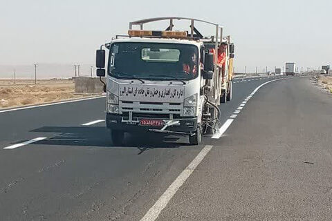 خط کشی بیش از ۴۰۰ کیلومتر از محورهای مواصلاتی شهرستان اردبیل خط کشی البرز