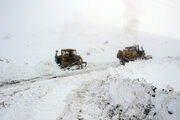 عملیات برف روبی در گردنه کشکمیر استان کرمانشاه