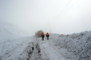 عملیات برف روبی در گردنه کشکمیر استان کرمانشاه