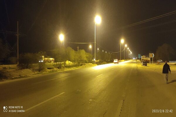 بهره برداری یا آغاز روشنایی چند محور حادثه خیر استان بوشهر