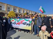 ببينيد/ حضور مديران و كاركنان اداره كل راهداري و حمل و نقل جاده اي استان اصفهان در راهپيمائي 22 بهمن