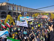 ببينيد/ حضور مديران و كاركنان اداره كل راهداري و حمل و نقل جاده اي استان اصفهان در راهپيمائي 22 بهمن