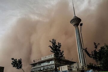 آلودگی هوای تهران گردو خاک گرد و غبار