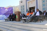 آیین بهره برداری از نمازخانه بین راهی کهورک (محورزاهدان،بم) سیستان و بلوچستان با دستور وزیر راه و شهرسازی بصورت ویدئو کنفرانس