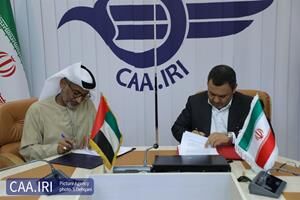 امضای یادداشت تفاهم همکاریهای حمل و نقل هوایی بین ایران و امارات متحده عربی سازمان هواپیمایی