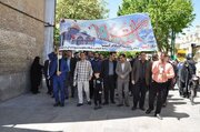 ببینید/ حضور پرشور خانواده بزرگ راه و شهرسازی استان اصفهان در راهپیمایی روز قدس