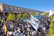 ببینید|حضور کارکنان راهداری و حمل و نقل جاده ای استان اصفهان در راهپیمایی روز قدس