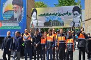 ببینید|حضور کارکنان راهداری و حمل و نقل جاده ای استان اصفهان در راهپیمایی روز قدس
