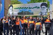 ببینید|حضور کارکنان راهداری و حمل و نقل جاده ای استان اصفهان در راهپیمایی روز قدس