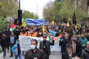 ببینید // حضور پر شور مدیر کل و کارکنان اداره کل راهداری و حمل و نقل جاده ای استان همدان در راهپیمایی روز قدس