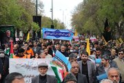 ببینید // حضور پر شور مدیر کل و کارکنان اداره کل راهداری و حمل و نقل جاده ای استان همدان در راهپیمایی روز قدس