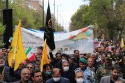 ببینید // حضور پر شور مدیر کل و کارکنان اداره کل راهداری و حمل و نقل جاده ای استان همدان در راهپیمایی روز قدس