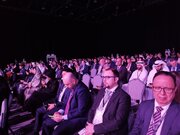 حضور و سخنرانی مهرداد بذرپاش وزیر راه و شهرسازی در افتتاحیه نشست ریلی غرب آسیا و بازدید از نمایشگاه ریلی ابوظبی، 1402