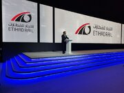 حضور و سخنرانی مهرداد بذرپاش وزیر راه و شهرسازی در افتتاحیه نشست ریلی غرب آسیا و بازدید از نمایشگاه ریلی ابوظبی، 1402