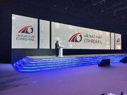 حضور و سخنرانی مهرداد بذرپاش وزیر راه و شهرسازی در افتتاحیه نشست ریلی غرب آسیا و بازدید از نمایشگاه ریلی ابوظبی، 1402