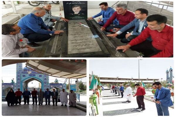 تجدید میثاق کارکنان راه و شهرسازی سیستان و بلوچستان با آرمان های شهدا به مناسبت روز ارتباطات  سیستان