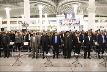 آئین بدرقه زائران خانه خدا از فرودگاه بین‌المللی‌ امام خمینی(ره) برگزار شد