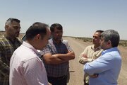 بازدید امیر عمیدی مدیر کل راه و شهرسازی شرق استان سمنان (شاهرود)از پروژه محور پل ابریشم