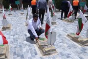 ببینید|حضور معاون وزیر و رئیس سازمان راهداری و حمل و نقل جاده ای در یادمان شهدای هویزه در استان خوزستان و تجدید میثاق با آرمان شهیدان